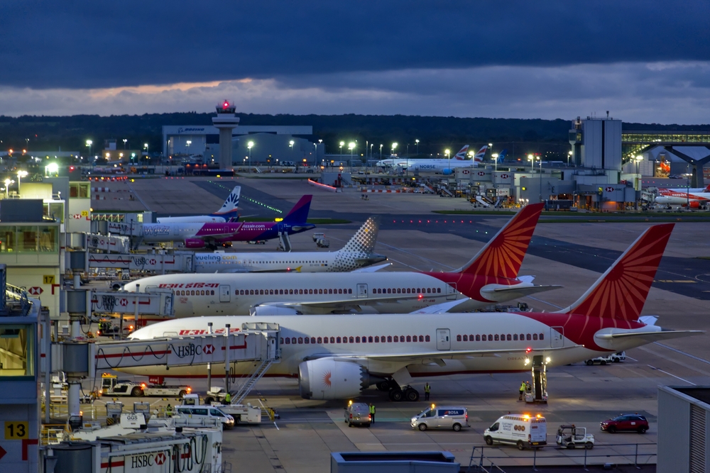 Gatwick,,Uk,-,Aug,12,2023:,Airliners,At,Gatwick,South